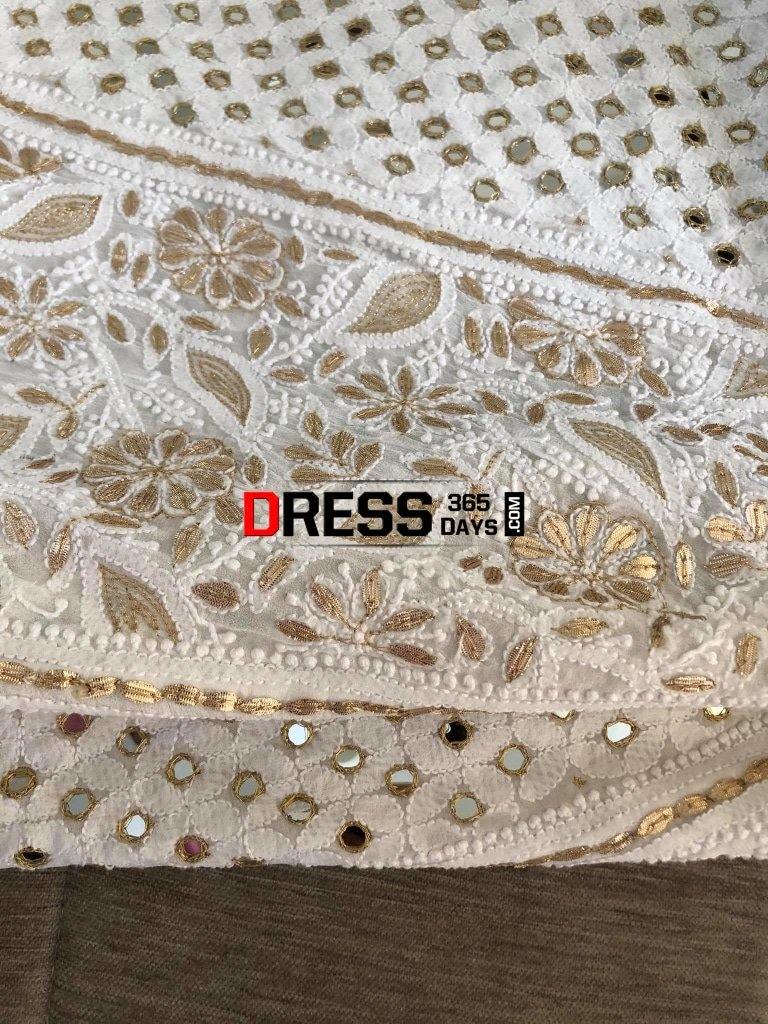 Mirror Gota Patti & Pearl Work Lehenga Set Chikankari