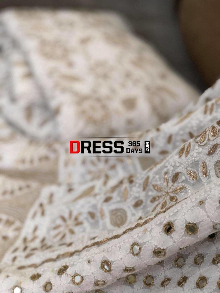 Mirror Gota Patti & Pearl Work Lehenga Set Chikankari