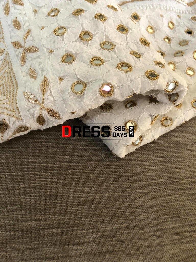 Mirror Gota Patti & Pearl Work Lehenga Set Chikankari
