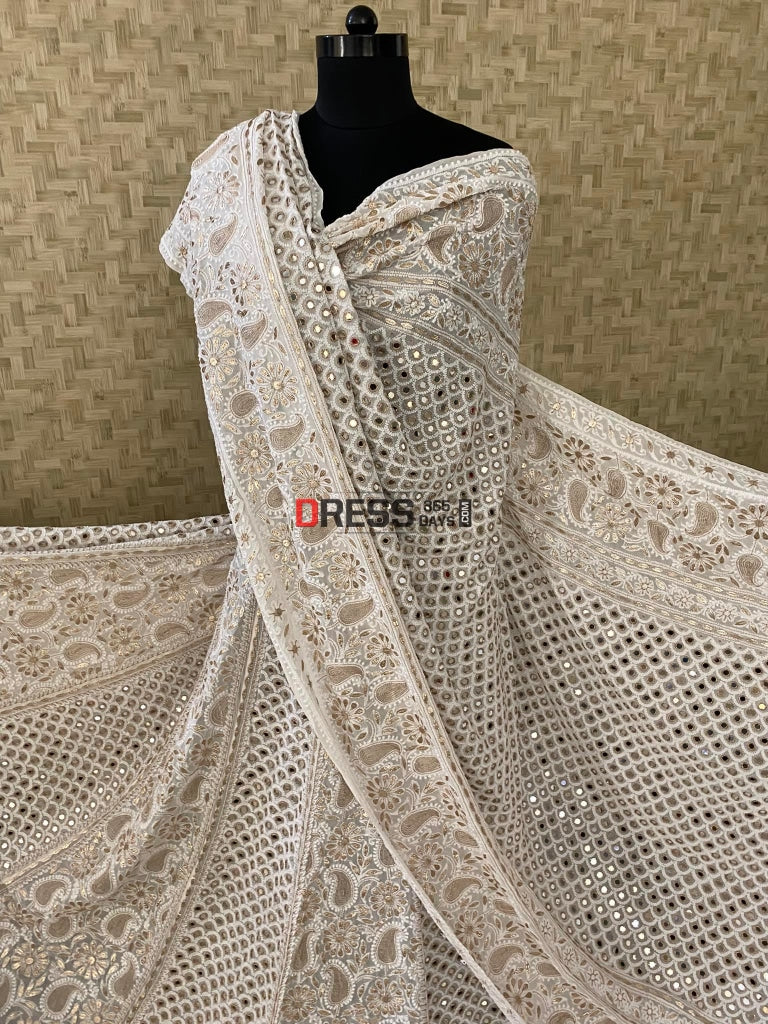 Mirror Gotapatti And Chikankari Lehenga Set