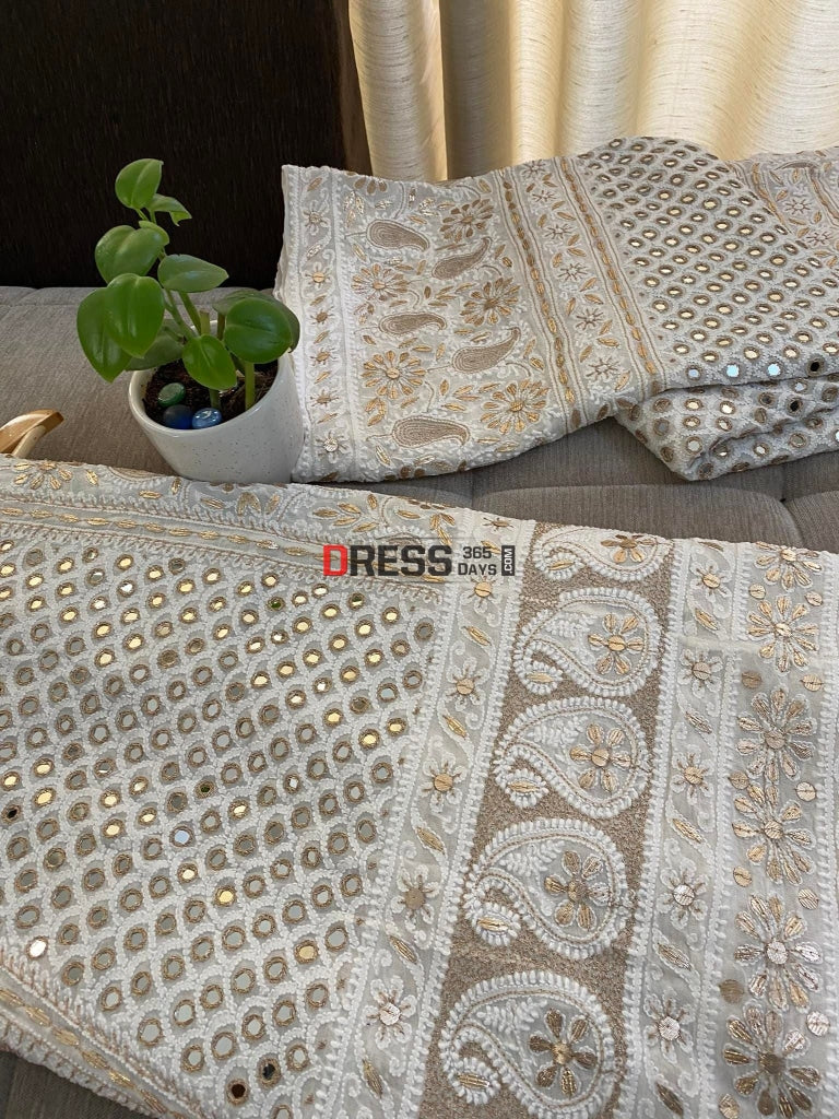 Mirror Gotapatti And Chikankari Lehenga Set