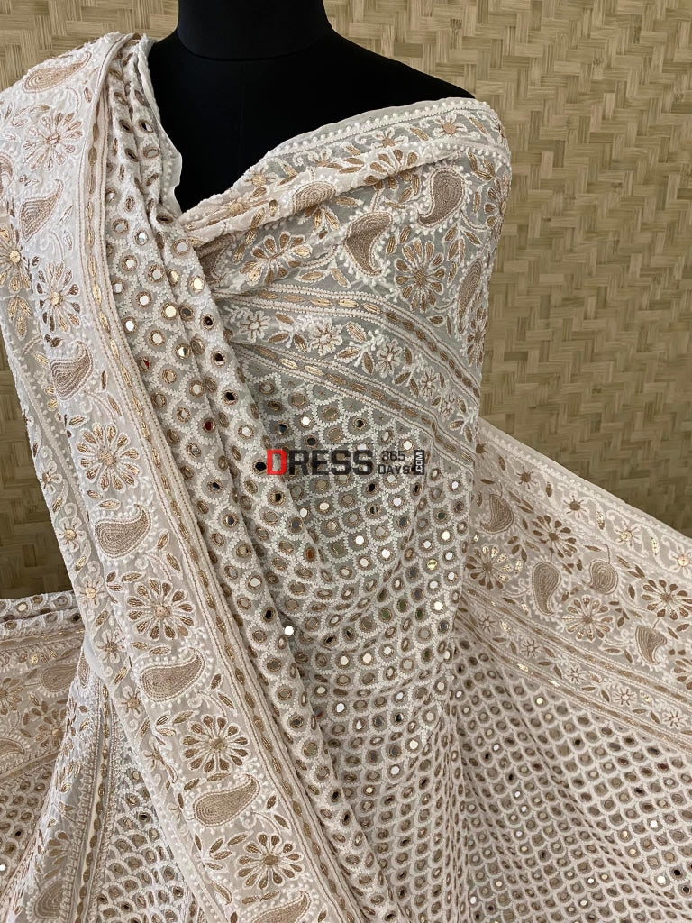 Mirror Gotapatti And Chikankari Lehenga Set