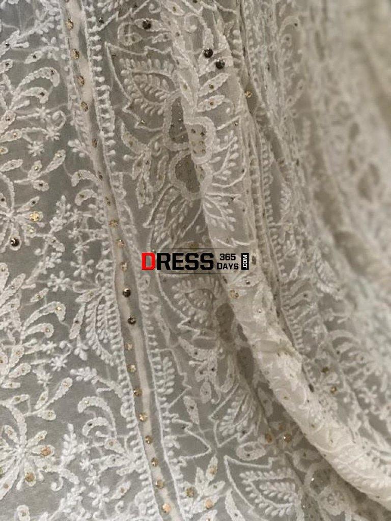 Mukaish And Chikankari Hand Embroidered Lehenga Set