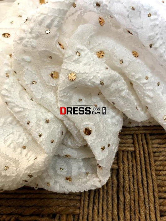 Mukaish Chikankari Kurti Fabric