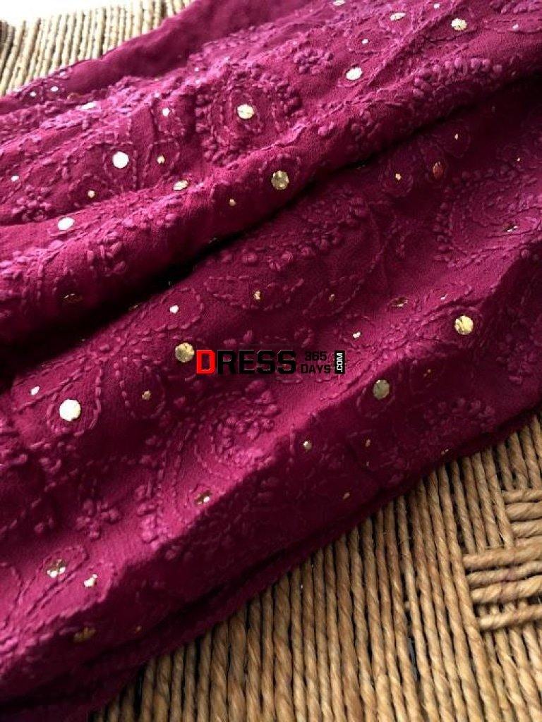 Mukaish Chikankari Kurti Fabric