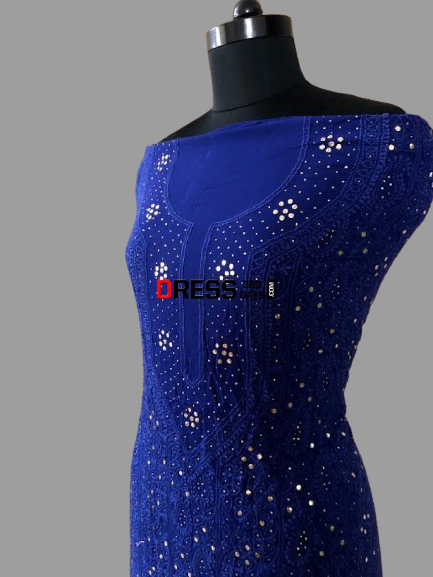 Mukaish Chikankari Kurti fabric - Dress365days