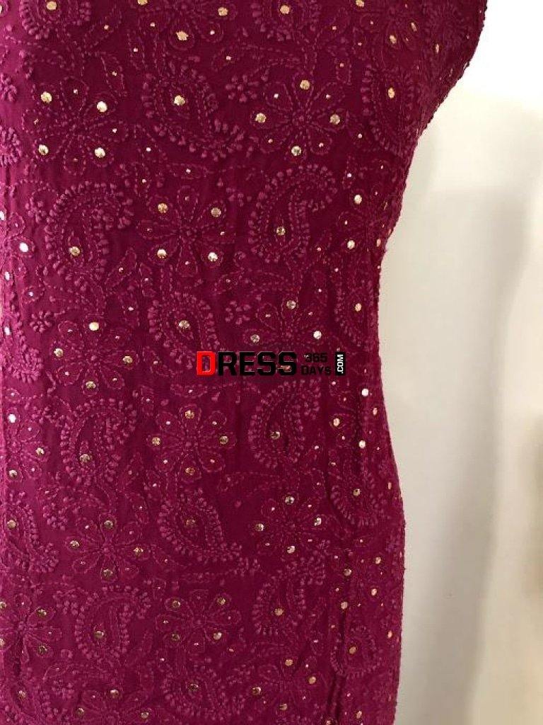 Mukaish Chikankari Kurti Fabric