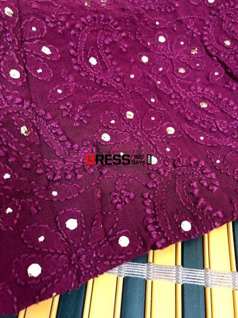 Mukaish Chikankari Kurti Fabric