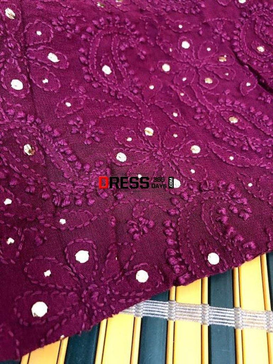 Mukaish Chikankari Kurti Fabric