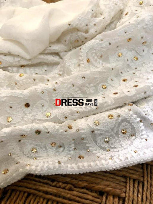 Mukaish Chikankari Kurti Fabric