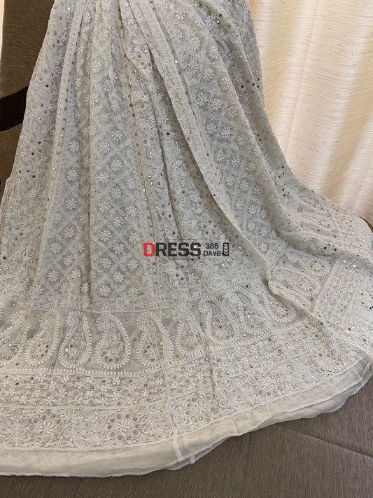 Mukaish Chikankari Lehenga Skirt (Lehenga Only)