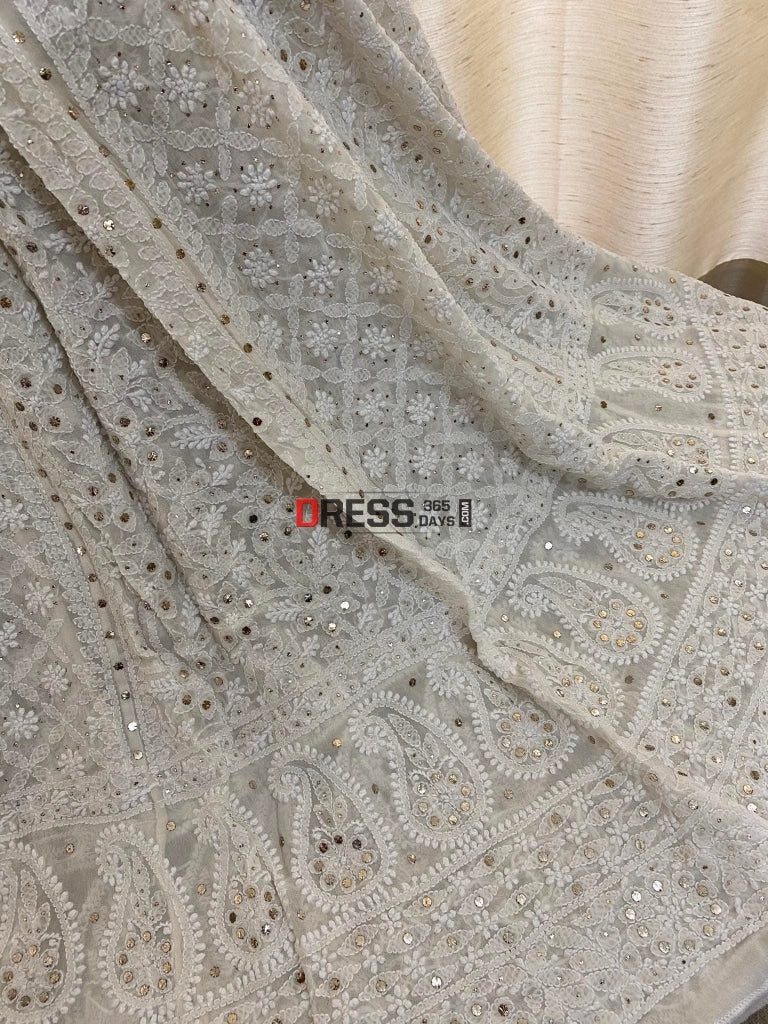 Mukaish Chikankari Lehenga Skirt (Lehenga Only)