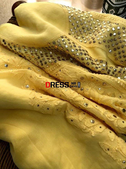 Mukaish Lucknow Chikankari Suit Suits