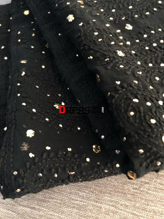 Mukaish Lucknowi Chikankari Dupatta