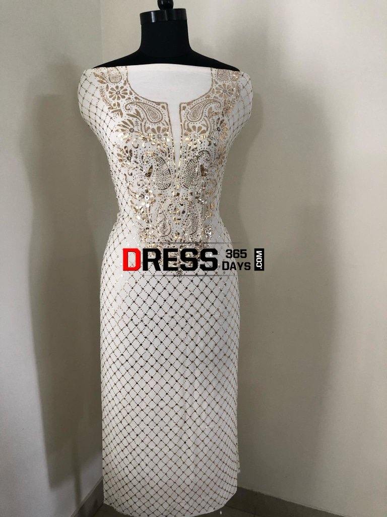 Mukaish Work Designer Suit Chikankari Suits