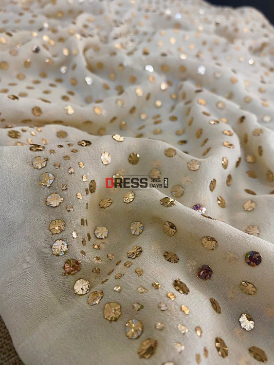 Mukaish Work Running Fabric (3 Mtrs) Chikankari Suits