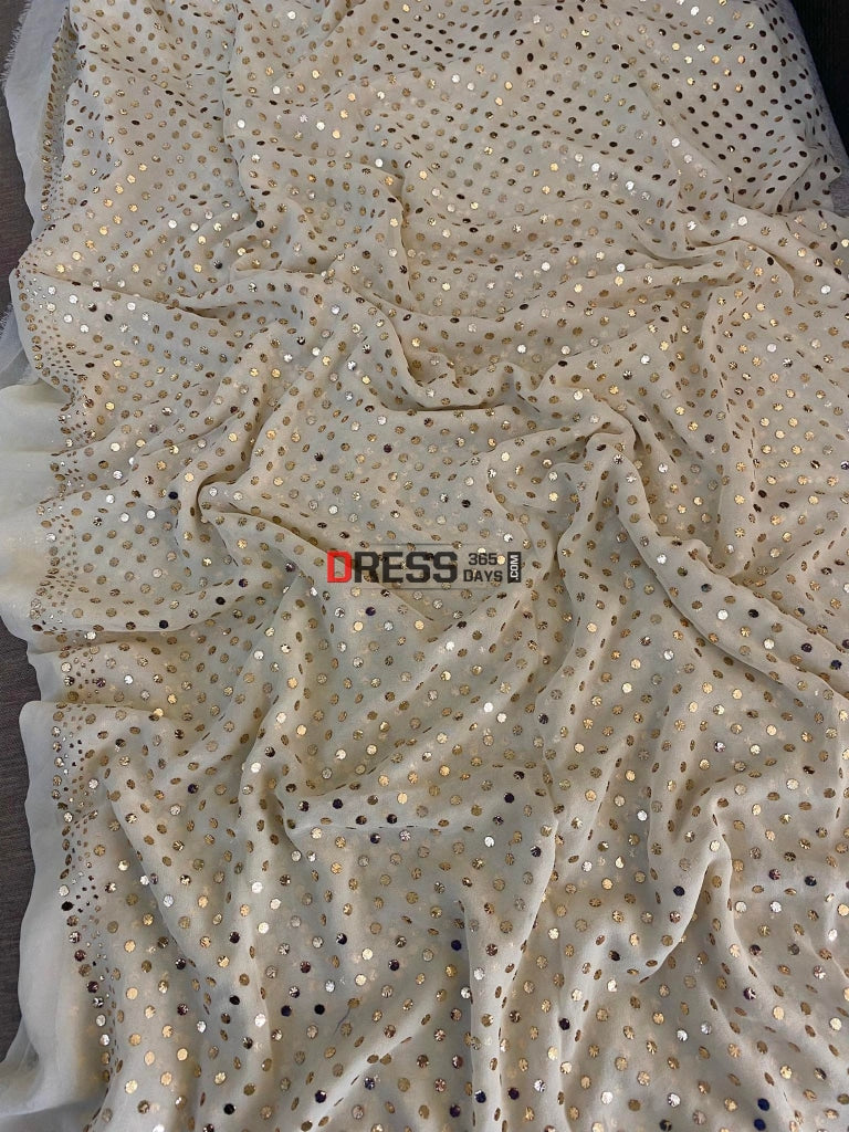 Mukaish Work Running Fabric (3 Mtrs) Chikankari Suits