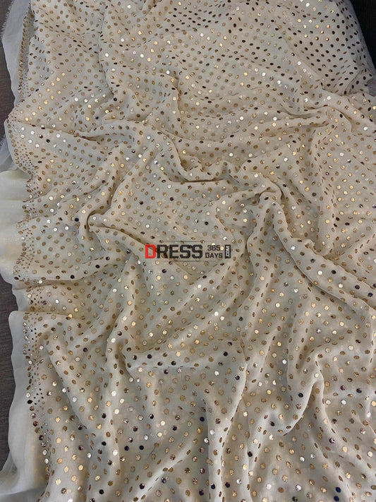 Mukaish Work Running Fabric (3 Mtrs) Chikankari Suits
