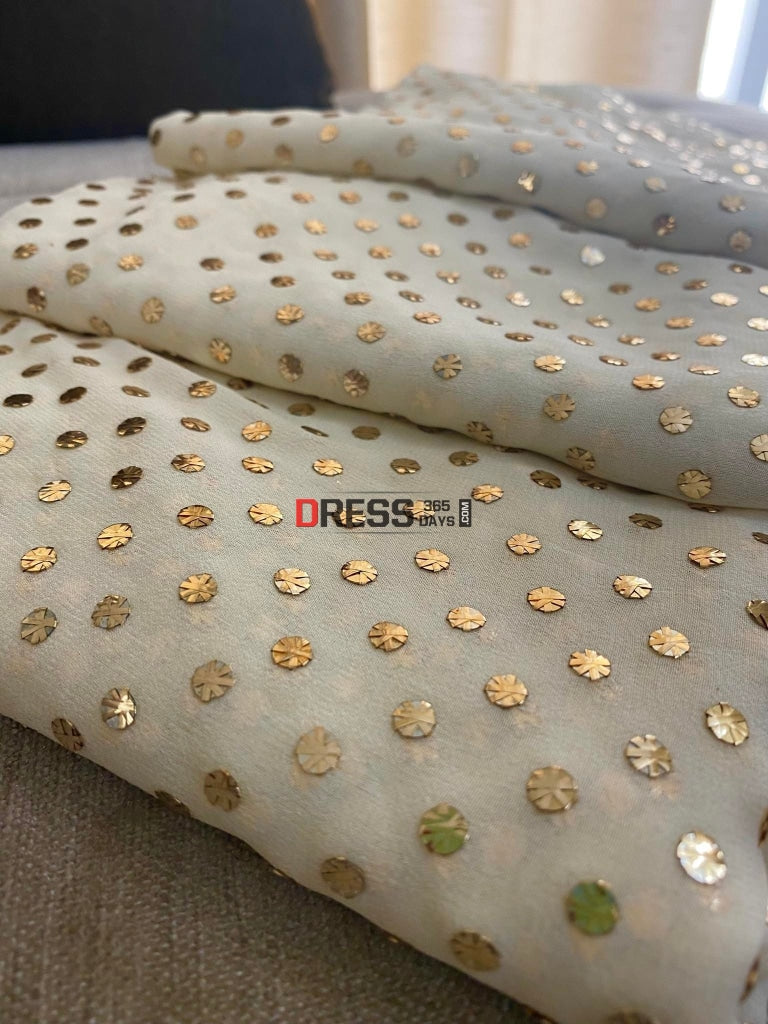 Mukaish Work Running Fabric (3 Mtrs) Chikankari Suits