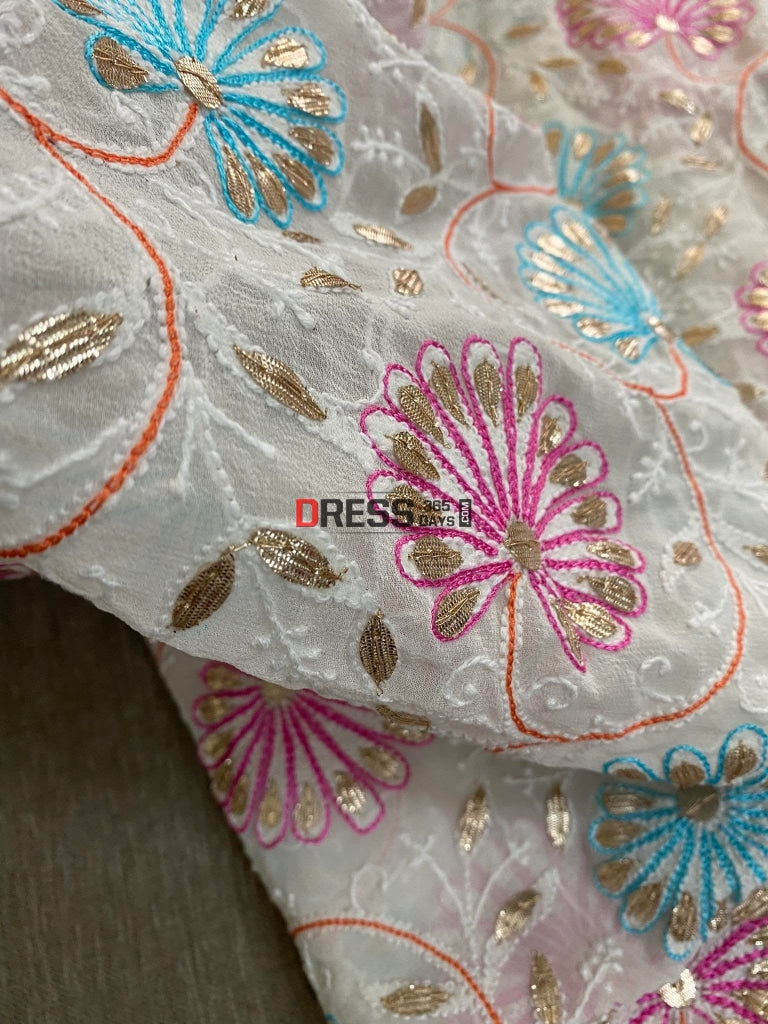 Multicolour Chikankari Gota Patti Dupatta