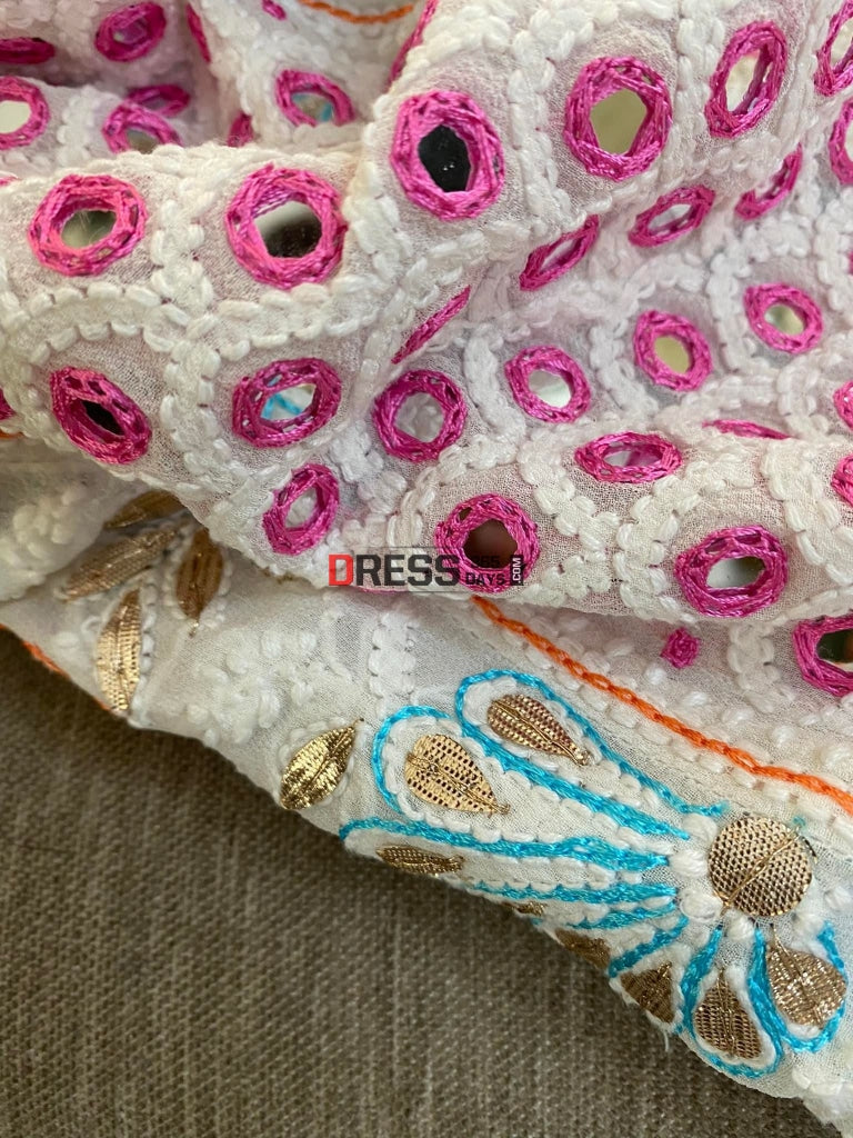Multicolour Chikankari Mirror & Gota Patti Anarkali