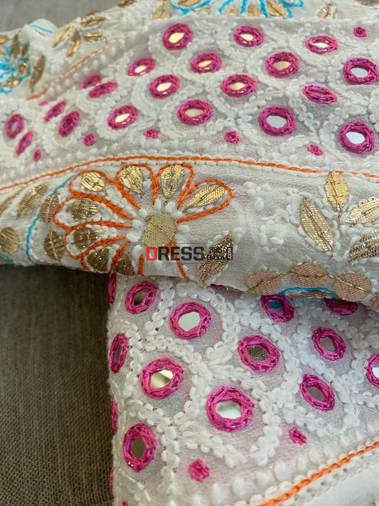 Multicolour Chikankari Mirror & Gota Patti Anarkali