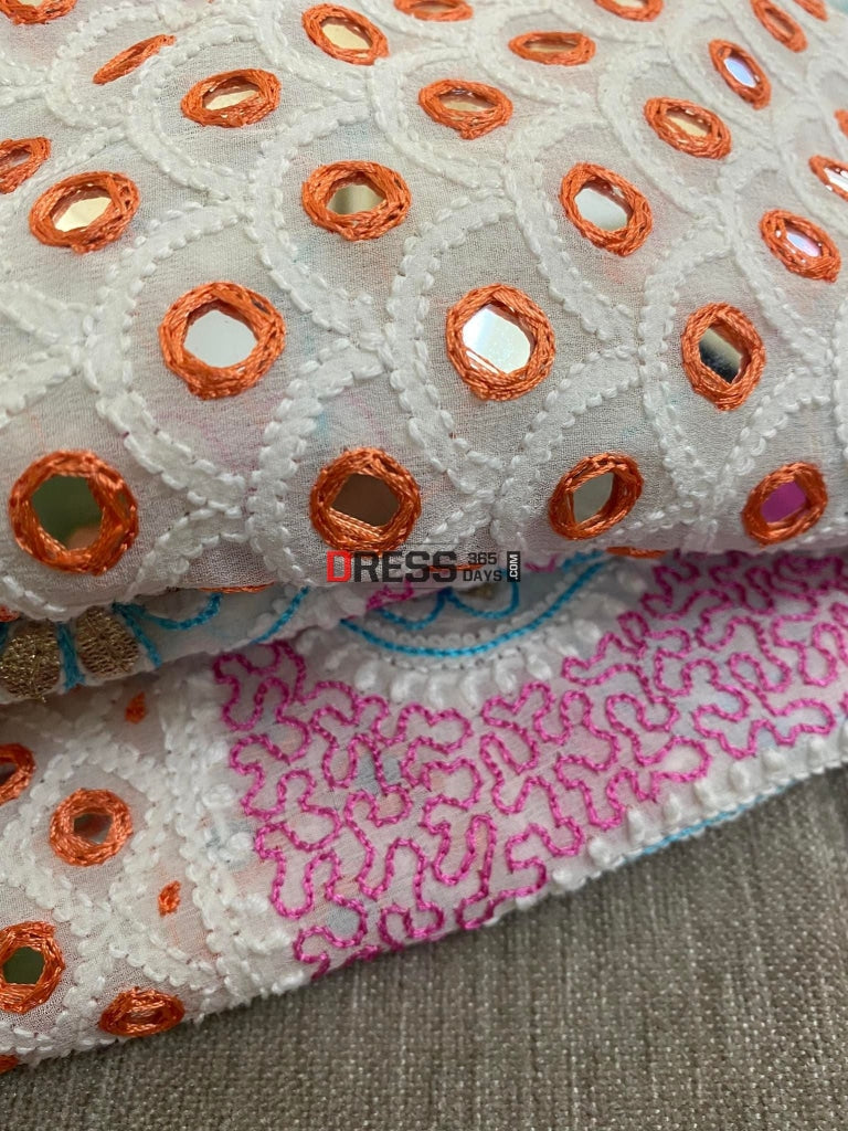 Multicolour Mirror & Gota Patti Chikankari Lehenga Set
