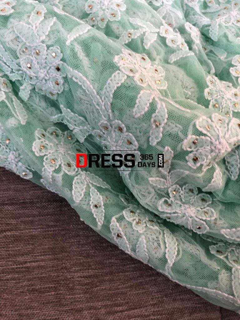 Net Fabric Chikankari Mukaish Dupatta