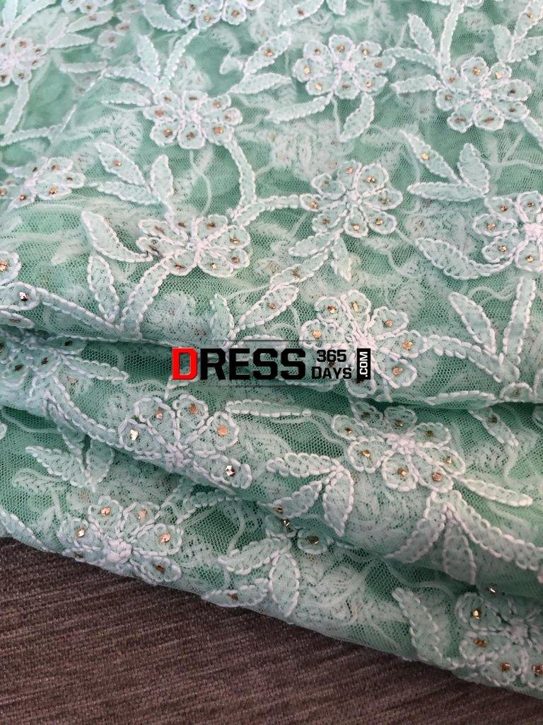 Net Fabric Chikankari Mukaish Dupatta