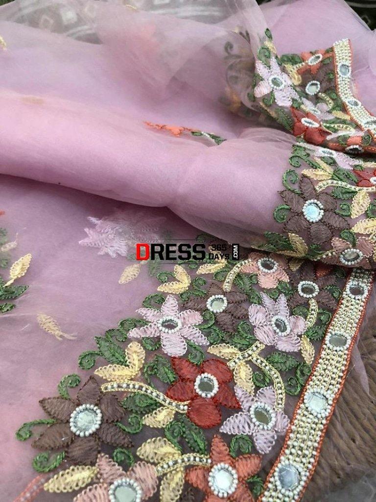 Organza Beads And Chikankari Suit Suits