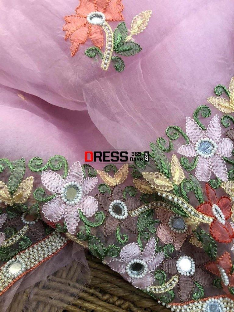 Organza Beads And Chikankari Suit Suits