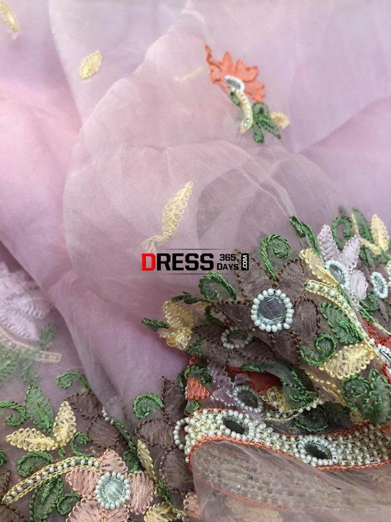 Organza Beads And Chikankari Suit Suits