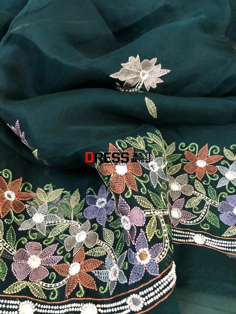 Organza Beads Chikankari Suit Suits