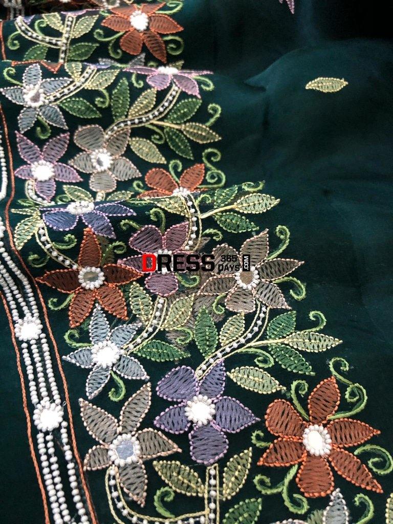 Organza Beads Chikankari Suit Suits