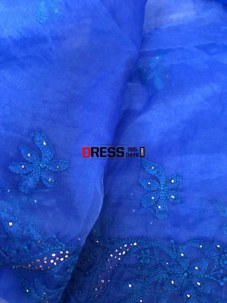 Organza Mukaish Chikankari Suit Suits