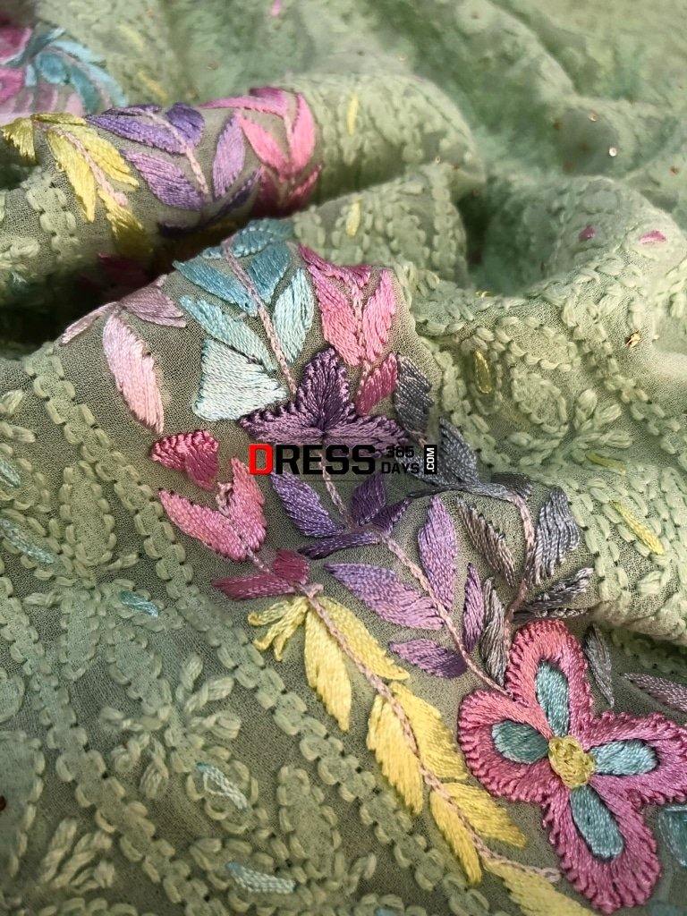 Parsi Daaman Chikankari Suit Suits