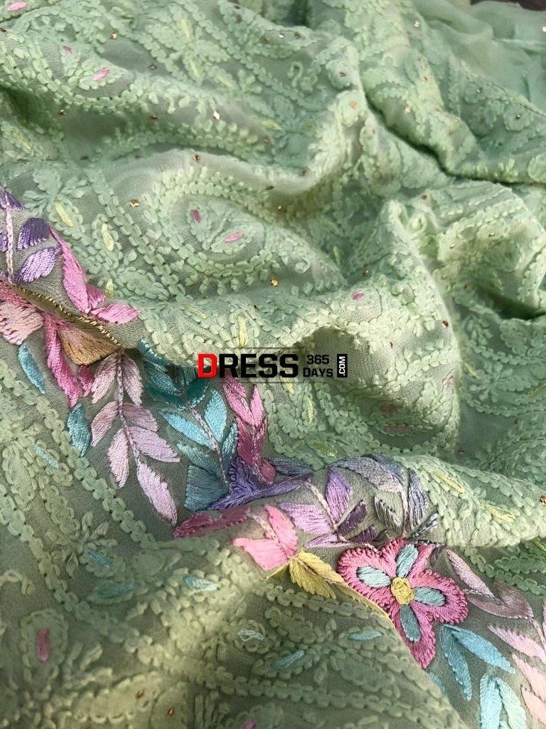 Parsi Daaman Chikankari Suit Suits