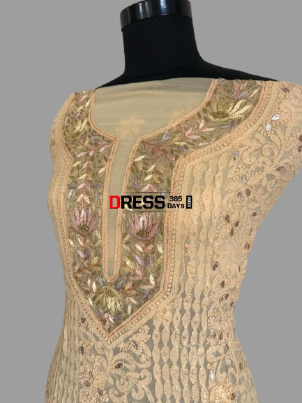 Parsi Gara Suits with Chikankari embroidery - Dress365days