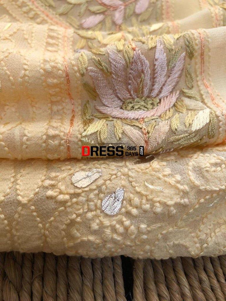 Parsi Gara Suits With Chikankari Embroidery