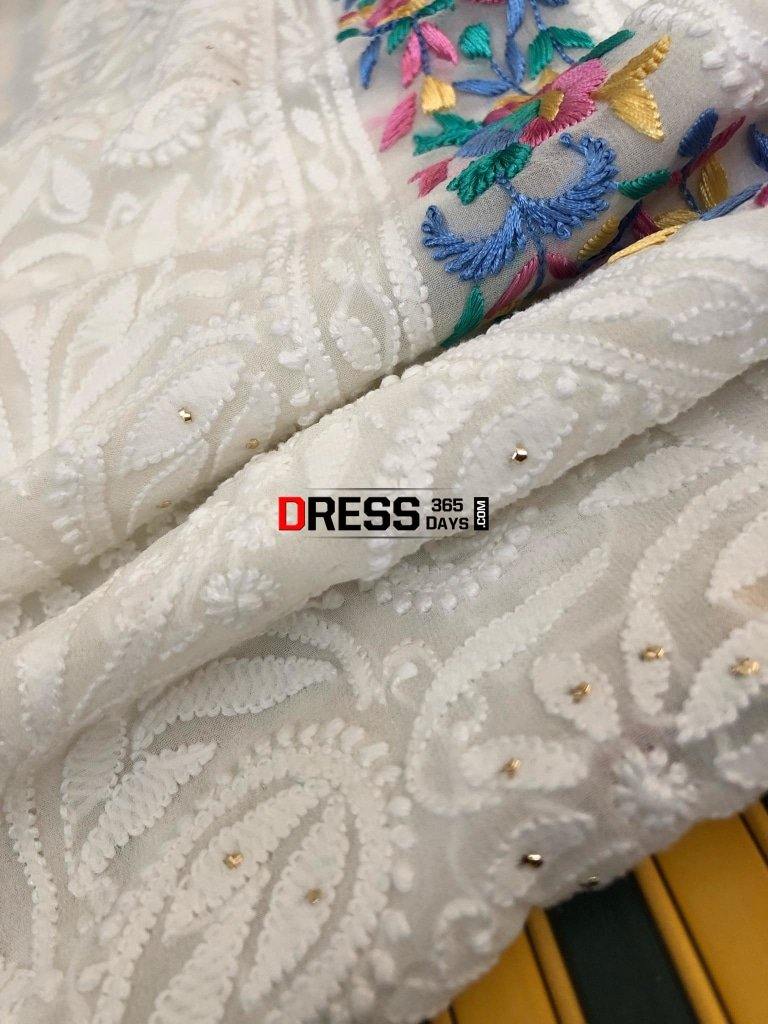 Parsi Ghara Chikankari Suit Suits