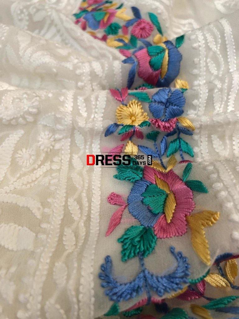 Parsi Ghara Chikankari Suit Suits