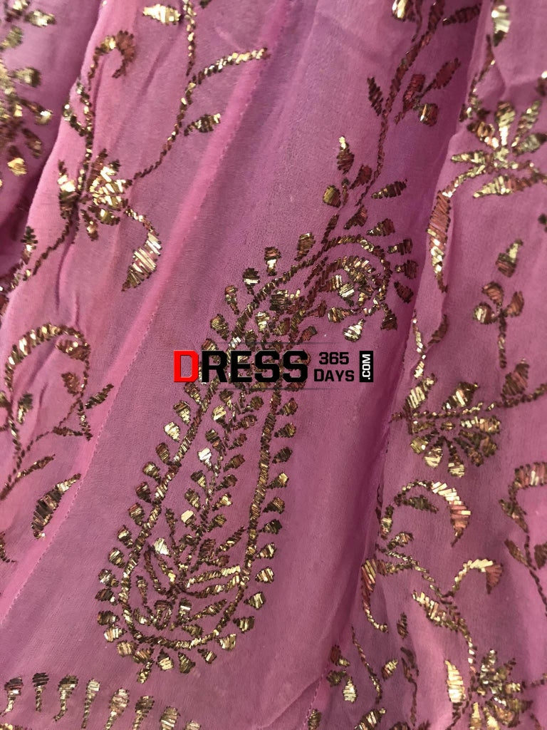 Party Wear All Over Mukaish Anarkali (Anarkali And Dupatta) Kamdani