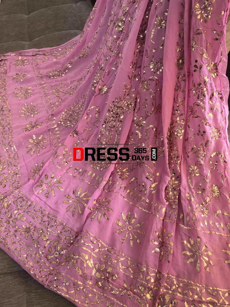 Party Wear All Over Mukaish Anarkali (Anarkali And Dupatta) Kamdani
