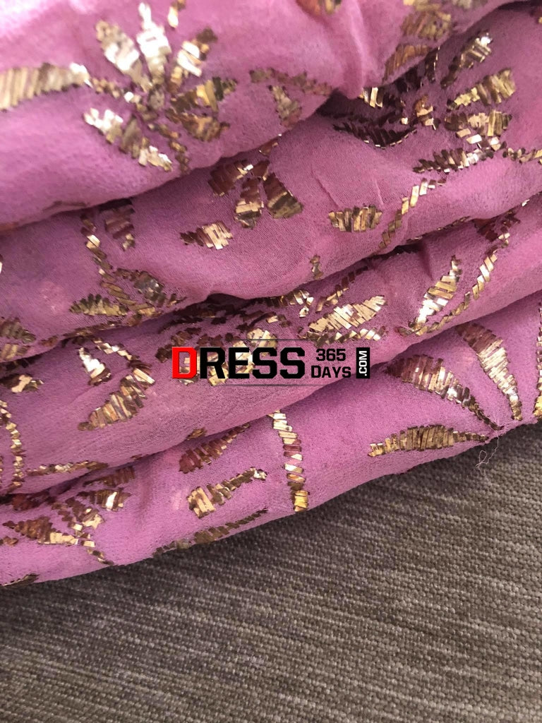 Party Wear All Over Mukaish Anarkali (Anarkali And Dupatta) Kamdani