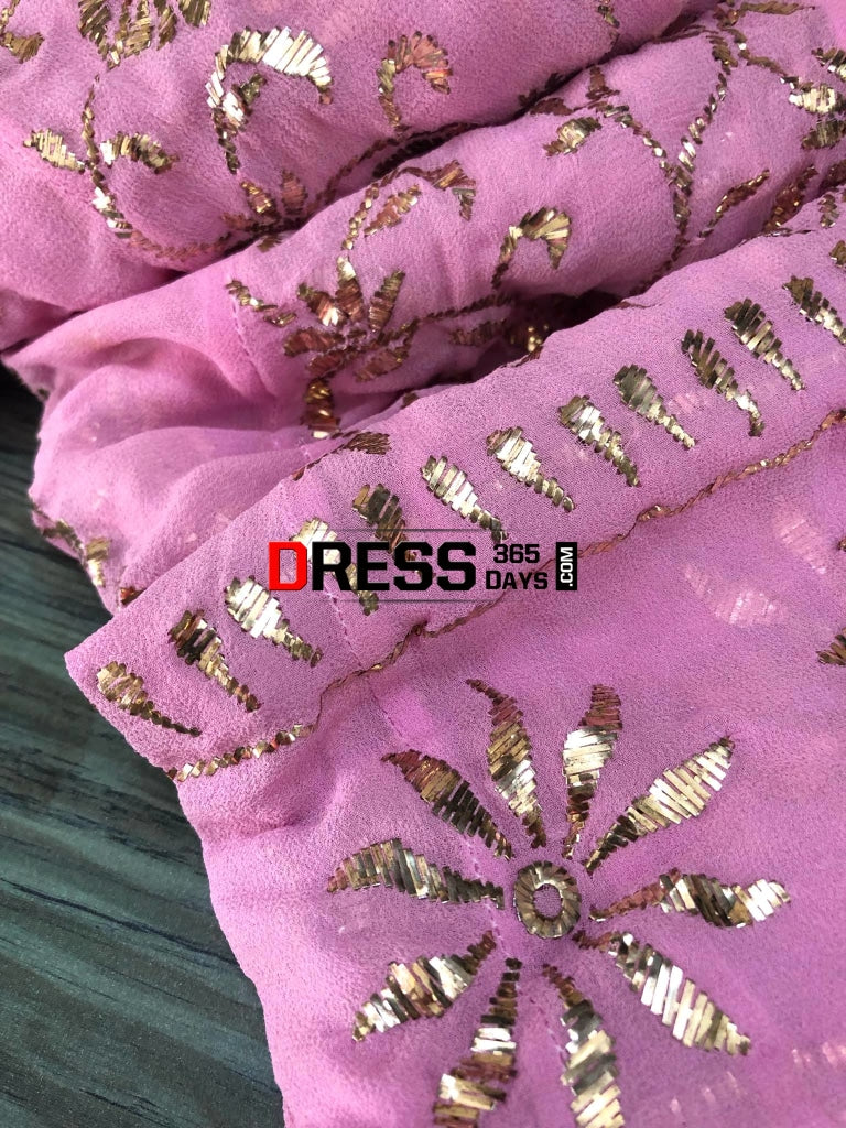 Party Wear All Over Mukaish Anarkali (Anarkali And Dupatta) Chikankari