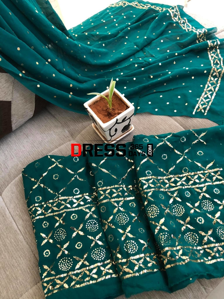 Party Wear All Over Mukaish Suit Kamdani Suits