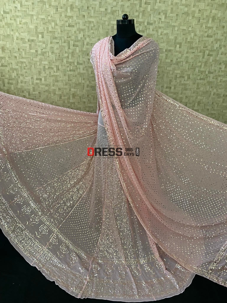 Pastel Pink Masterpiece Kamdani Lehenga Set