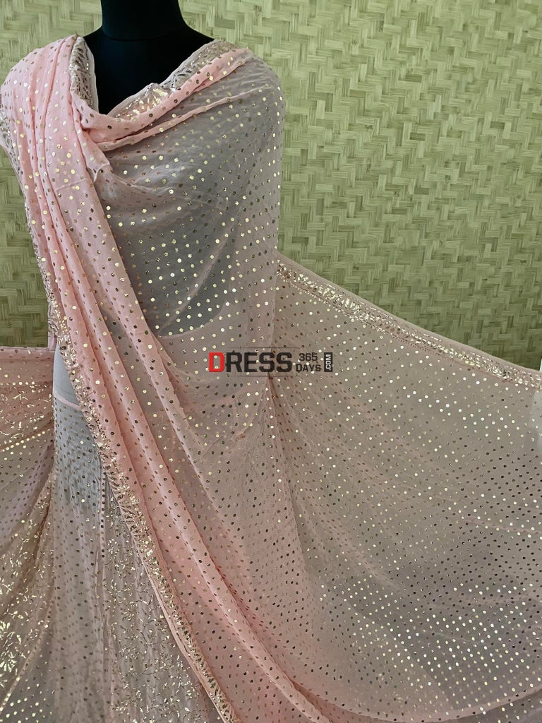 Pastel Pink Masterpiece Kamdani Lehenga Set