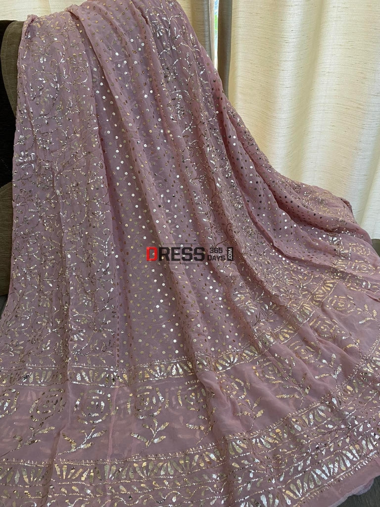 Pastel Pink Masterpiece Kamdani Lehenga Set