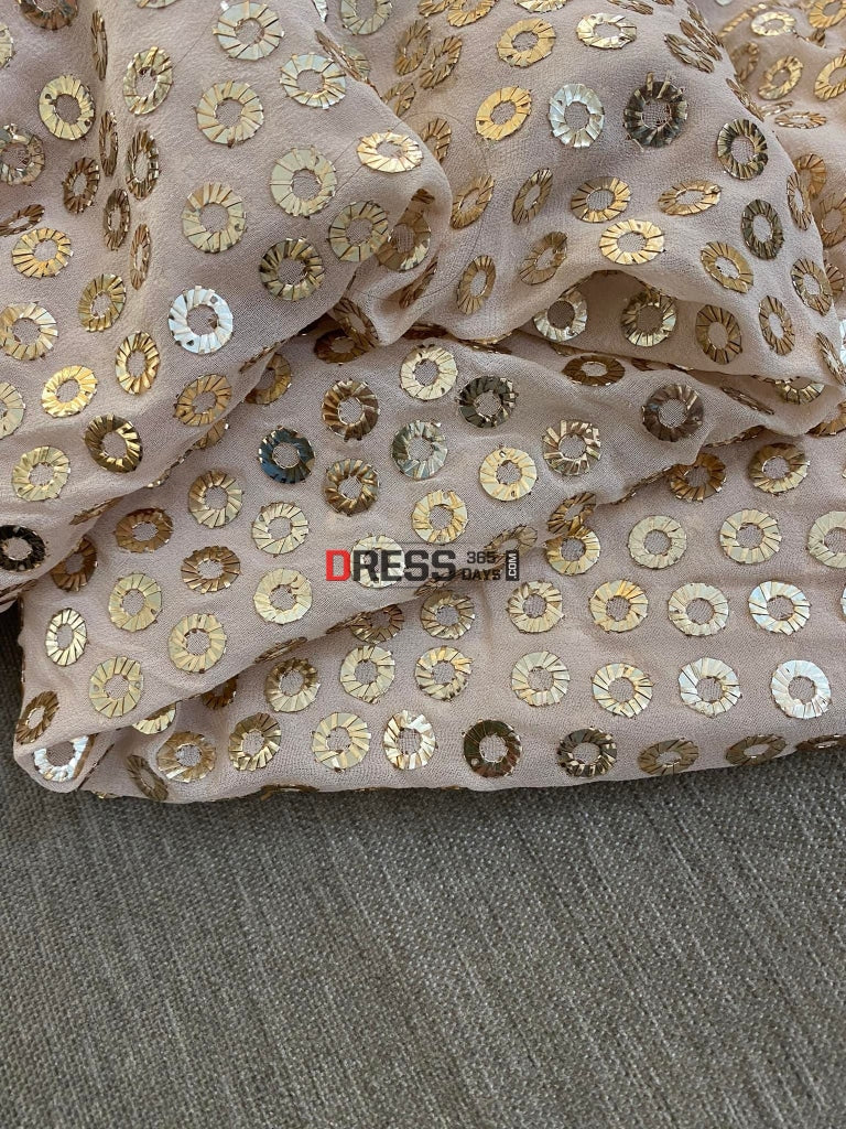 Pastel Pink Ring Mukaish/Kamdani Lehenga Set Kamdani